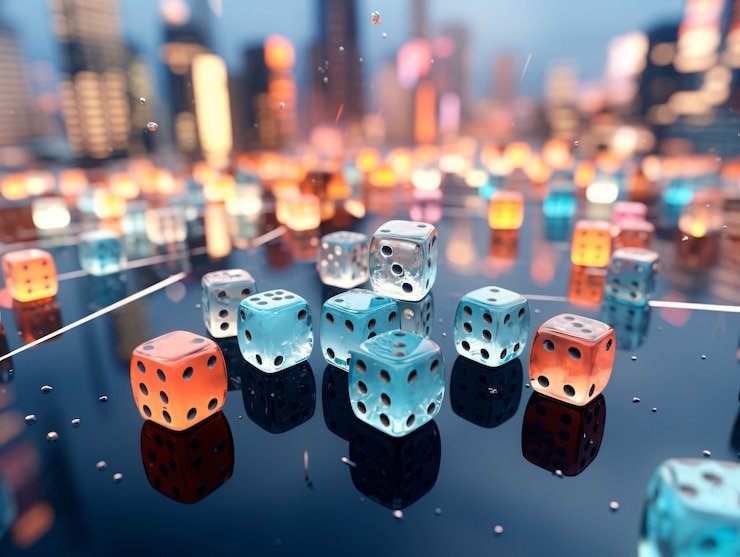 Live blackjack table with dealer and player cards displayed on screen